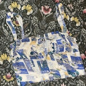 Urban outfitters Paris Postcard top